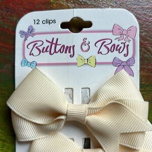 Colorful Bow Set for Kids hair accessory 12 clips brand new vintage